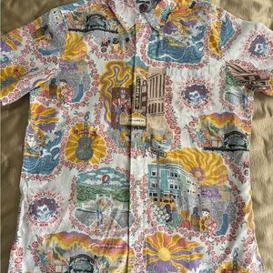 REYN SPOONER GRATEFUL DEAD PRINT ALOHA SHIRT